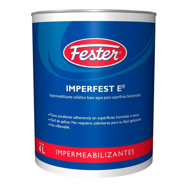 Impermeabilizante Asfáltico Base Agua para Superficies Horizontales Fester Imperfest E 4 L