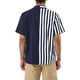 thumbnail image 3 of CAMISA DE HOMBRE INSPIRE CHIC, DE BOTONES, CON BLOQUES DE COLOR, DE MANGA CORTA, RAYADA, CAMISAS DE VERANO, AZUL MARINO, 3 of 6