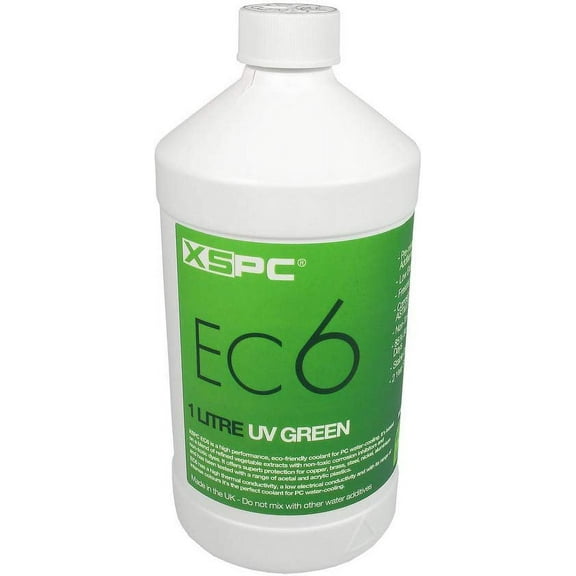 XSPC EC6 High Performance Premix PC Coolant, Translucent, 1000 mL, UV Green