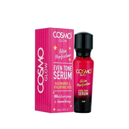 Cosmo Glow Skin Care Even Tone Serum 35ml/1.18 fl.oz, Niacinamide & Hyaluronic Acid, Moisturizing, Smoothing, Skin Perfector, Non Greasy Formula, Skin Treatment, Face & Body Care, All Skin Types