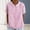 Pink, variant on Womens Collared Boho Tops Ladies Summer Short Sleeve Striped Blouses Dressy Casual Vintage Graphic Tee Loose Fit Cotton Shirt Printed Down Shirts Tops Long Sleeve Blouse Grey Xxl