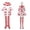 Red, variant on Clown Halloween Costumes for Women, Dress Socks Scarf Sleeves and Arm Bands Set, Cosplay Outfit for Party Events