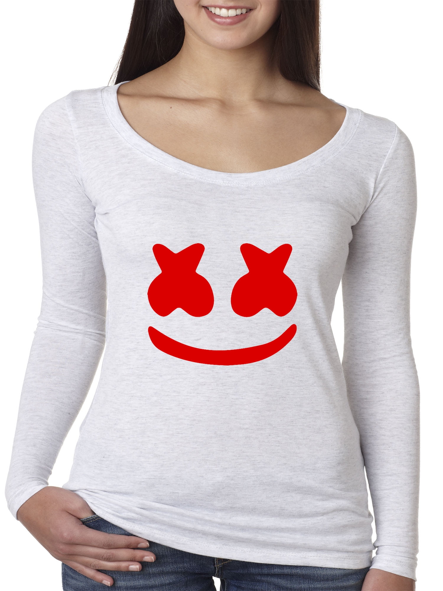 Trendy USA Trendy USA 1124 Women's Long Sleeve TShirt Marshmello