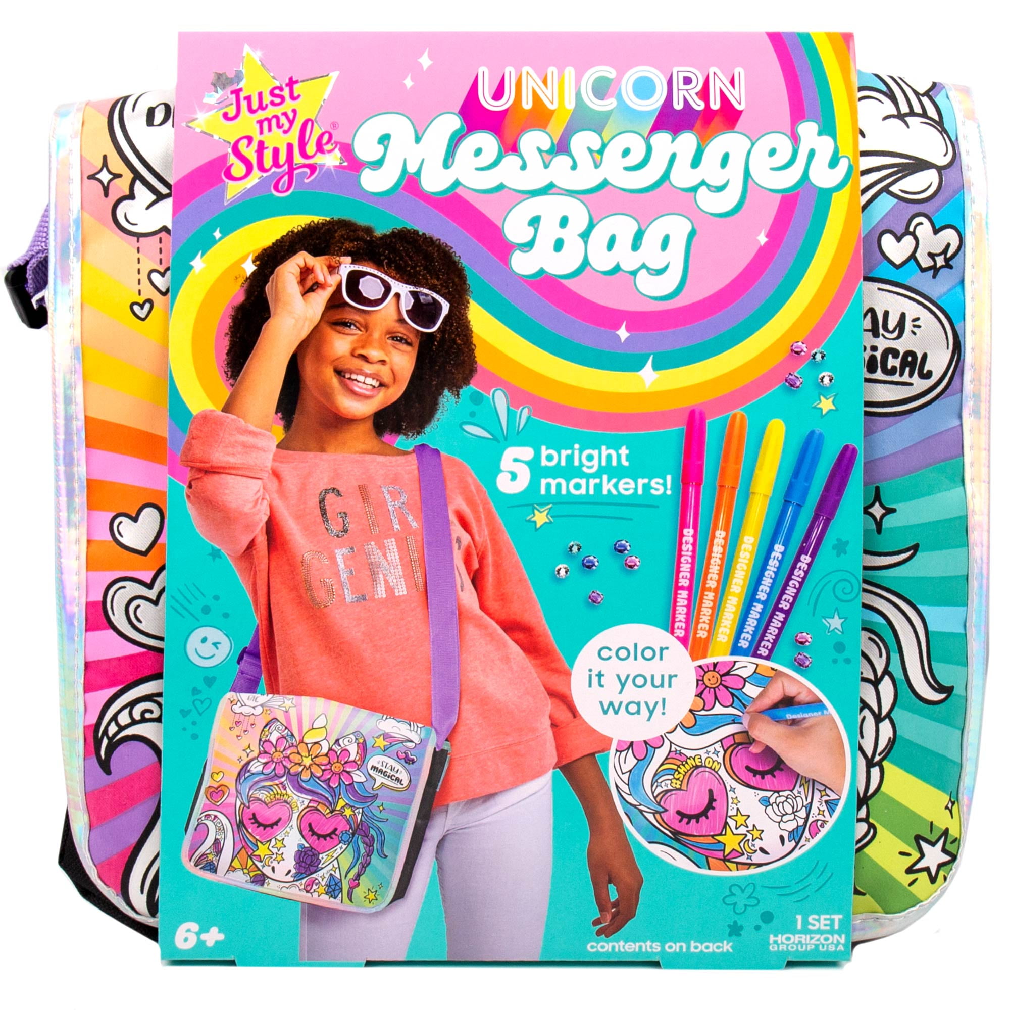 Just My Style Unicorn Messenger Bag