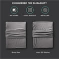 thumbnail image 6 of Bare Home Cooling Performance Jersey Knit Stretch Sheet Set, Moisture-Wicking & Breathable, 4-Way Stretch Bed Sheets, Envelope Pillowcases (Twin, Light Grey), 6 of 10