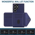 thumbnail image 5 of Allytech Galaxy S23 Ultra Wallet Case with Shoulder Strap, RFID Blocking Luxury PU Leather Shockproof Cards Slots Stand Anti-Scratch Magnetic Closure Phone Case for Samsung Galaxy S23 Ultra, Blue, 5 of 9