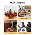 thumbnail image 2 of 13 Inch Round Placemats Set of 6, Red Christmas Non Slip Heat Insulation PP Table Mats, Winter Xmas Snowflakes Textured Washable Place Mats for Kitchen Dining Party Table Decor, 2 of 7