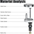 thumbnail image 3 of Quick Release Toilet Seat Fixings, Quick Release Toilet Seat Hinges Top Fittings Universal Toilet Seat Hinge Fittings For Wc Toilet Blind Holes 2 Pac, 3 of 5