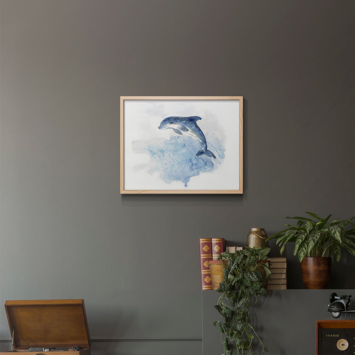 Wave Jumping by Sally Swatland - Restickable Framed Giclée Print