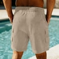 thumbnail image 6 of Ahabrexf Basketball Shorts Men,Solid Color Sport Casual Holiday Breathable Pockets Pants, 6 of 9