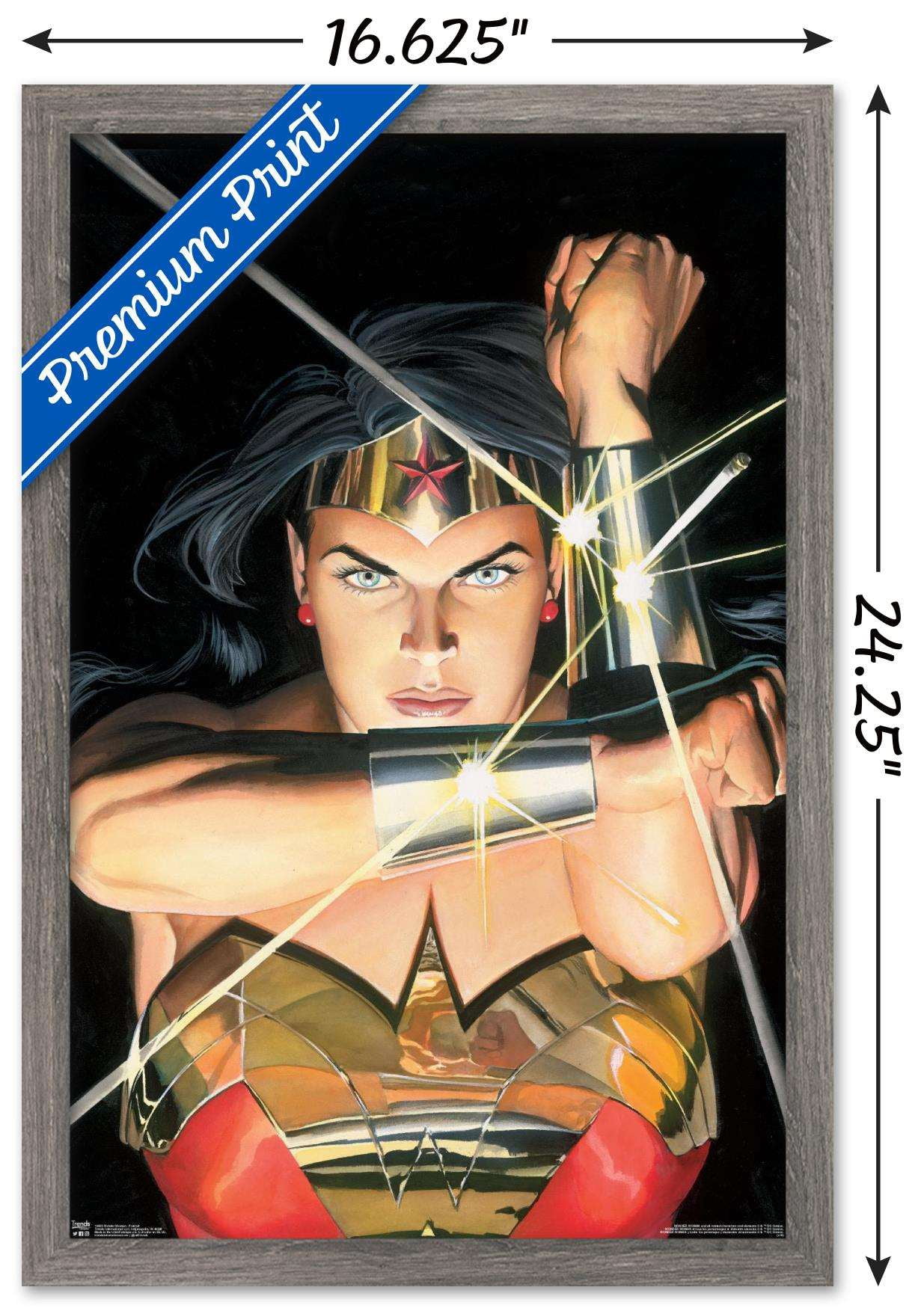 DC Comics - Wonder Woman - Alex Ross Portrait Wall Poster, 14.725" x 22.375", Framed