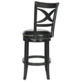 thumbnail image 4 of SAFAVIEH Santino Traditional Rustic Swivel Bar Stool with Footrest, Black, 4 of 6