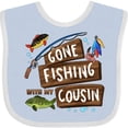 thumbnail image 3 of Inktastic Gone Fishing with My Cousin Boys or Girls Baby Bib, 3 of 4