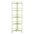 thumbnail image 3 of Pemberly Row Five-Tier Folding Corner Shelf in Green Metal, 3 of 4
