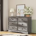 thumbnail image 3 of LGHM 6 Drawer Dresser for Bedroom, Modern Farmhouse Chest of Drawers, Gray, 3 of 11