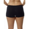 thumbnail image 2 of Underworks Womens Black Cotton Spandex Boxers, 2 of 3