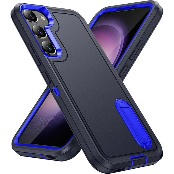 for Samsung Galaxy S23 Case, Samsung S23 Phone Case with Built in Kickstand, Shockproof/Dustproof/Drop Proof Military Grade Protective Cover for Galaxy S23 5G (Dark Blue/Sapphire)
