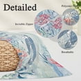 thumbnail image 3 of Teal Coastal Turtle Pillow Covers 24"x36", Beach Nautical Ocean Coral Seahorse Soft Brushed Microfiber Breathable Throw Pillow Covers, Pillowcase with Zipper for Couch Sofa Bedroom Living Room, 3 of 9