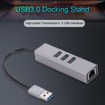 thumbnail image 4 of Visland Expansion Quai Transmission de Données à Grande Vitesse 1000Mbps 3 Ports USB3.0 Type-C à Rj45 Lan Réseau Carte Accessoires Informatiques, 4 of 8