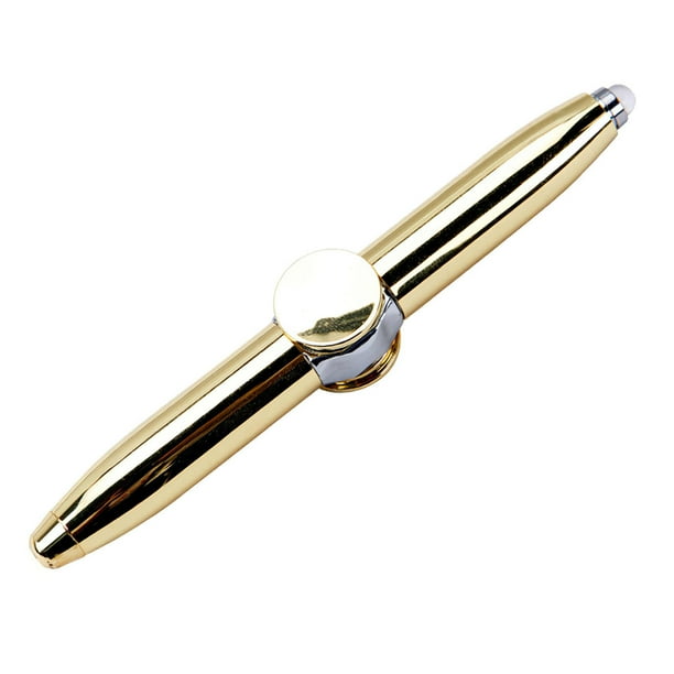 Punta Del Dedo Bolígrafo Anti-Óxido Multifuncional Giratorio Luminoso Metal Pluma Suave Descompresión Dedo Pluma Con Luz Led Para El Hogar Escuela Al Aire Libre Yuarrent FN002868-00