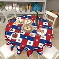 thumbnail image 6 of 4th of July Table Cloth Round 60 Inch Patriotic American Flag Tablecloth Washable Blue Buffalo Plaid Stars Independence Day Memorial Day Table Cover Decorative for Party Picnic Dinner Kitchen Home, 6 of 6