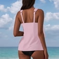 thumbnail image 5 of Womens Bikini Swimsuit High Waist Strappy Tankini Top Bottom Two Piece Swimwear Tummy Control Bathing Suit Beach Vacation Pool, 5 of 6