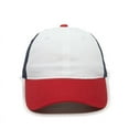 thumbnail image 3 of OC Sports GWT-111 Adjustable Strap Garment Wash Cotton Cap - White True Navy Red, 3 of 8