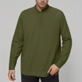 thumbnail image 2 of PEASKJP Men New Sweatshirt Stand Casual Button Solid Color Men Sweatshirt Top(AG,S), 2 of 5