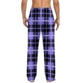 thumbnail image 5 of purcolt Mens Plaid Pajama Pants Drawstring Elastic Waist Lightweight Sleep Pants Lounge Pants Sleepwear PJ Bottoms with Pockets, 5 of 7