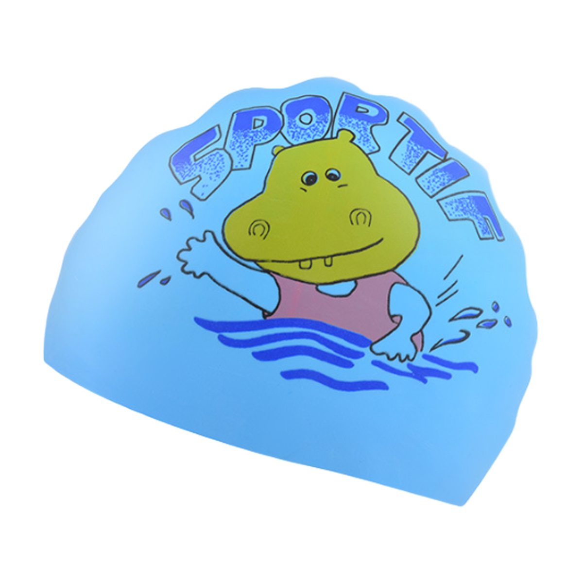 Cute Children Cartoon Swimming Hat Durable Bathing Caps for Long Hair Short Hair