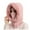 Pink, variant on GPOECD Winter Thermal Hooded Face for Women Outdoor Ski Riding Cold Weather Protective Headgear with Integrated Bib Grey,One Size