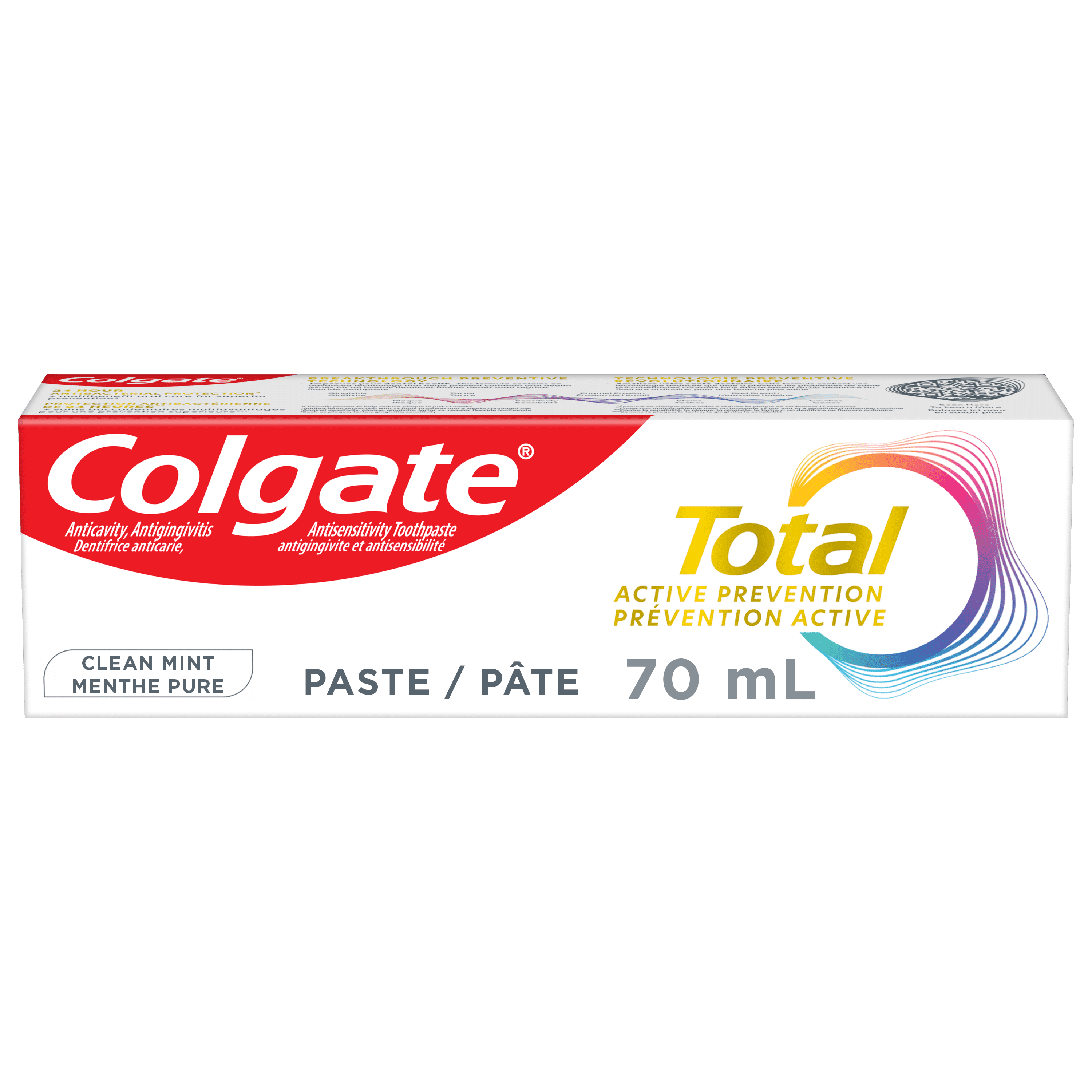 Colgate Total Active Prevention Clean Mint Toothpaste, 70 mL - Walmart.ca