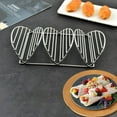 thumbnail image 4 of JoyMoreHome Taco Holders - Stainless Steel Taco Stands - Fits Most Plates & Air Fryers - Dishwasher & Oven Safe - Stackable Trays - Racks Hold Soft & Hard Shell Tacos, 4 of 6