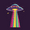 Colorful UFO, variant on Yayeee Bath Rug for Bathroom Floor Non Slip Rectangle Fluffy Soft Absorbent Mat, 16"x24", Colorful UFO