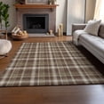thumbnail image 6 of Addison Rugs Mayfield Washable Transitional Plaid Chocolate Rectangle Rug, 10' x 14', 6 of 6