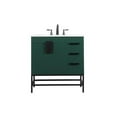 thumbnail image 3 of Elegant Kitchen and Bath 32 inch Single bathroom vanity in green, 3 of 8