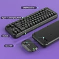 thumbnail image 2 of 60% Retro Typewriter Round Wireless Keyboard and Mouse,2.4G RGB Backlit 68 Keys Quiet, 2 of 7