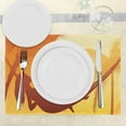 thumbnail image 3 of Ambesonne Tropical Place Mats Set of 4, Majestic Sunset View, Standard Size, Burnt Orange, 3 of 6
