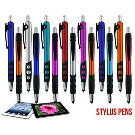Stylus for touch screens Pen with Ball Point Pen,for Universal Touch Screen Devices, for phones, Ipads,Tablets, iphone, Samsung Galaxy etc.,Assorted Colors (7 Pack)