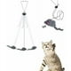 thumbnail image 1 of Juguete con plumas para gatos, colgado en la puerta, juguetes interactivos retráctiles para gatos con correa de 180 cm para desvío, 1 of 5