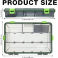 thumbnail image 3 of 6 Pcs Fishing Tackle Boxes Waterproof Airtight Plastic Tackle Box Organizer Transparent Fishing Tackle Storage with Adjustable Dividers for Terminal Tackle Lure Bait Hook(Large), 3 of 7