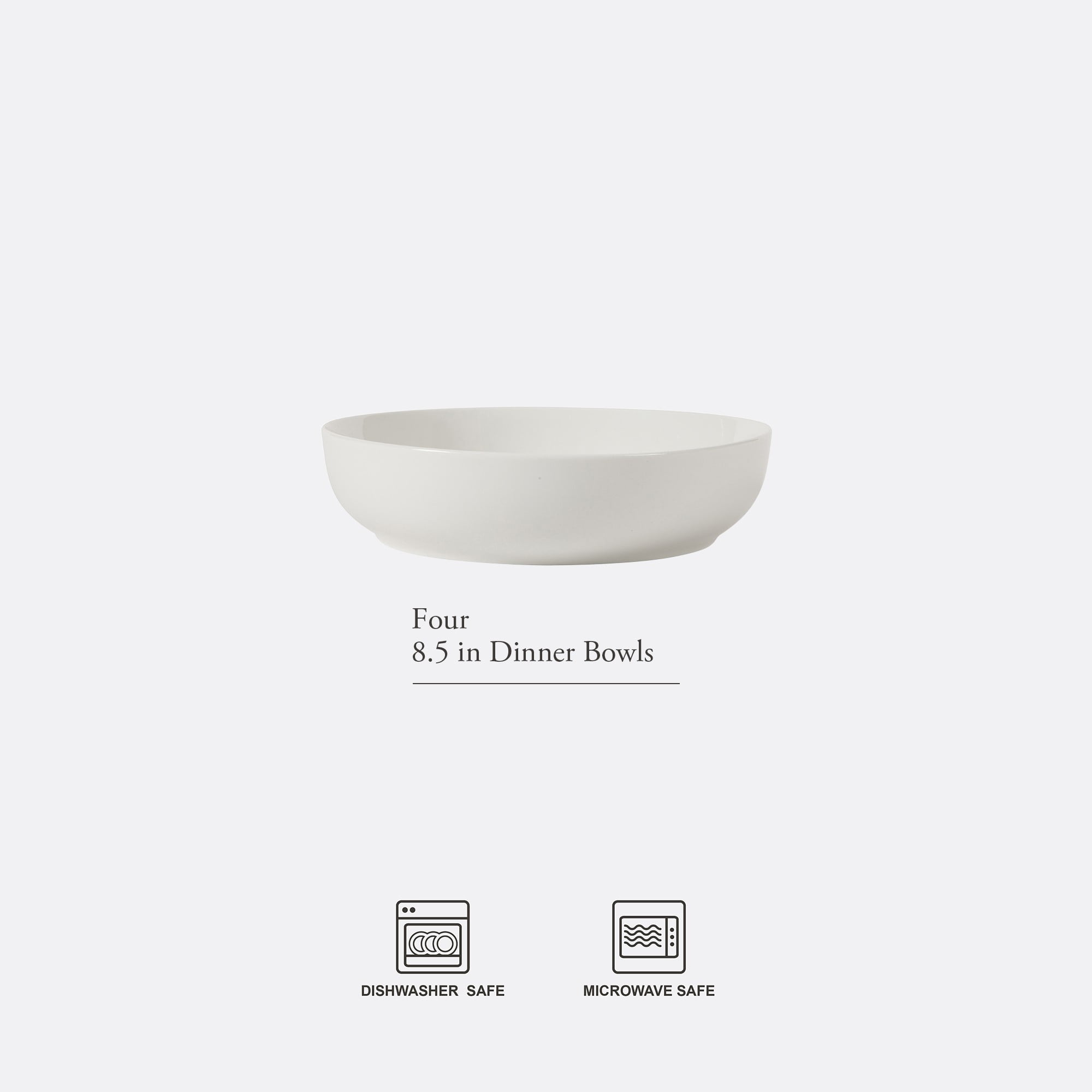 Gibson Home Zen Buffet 6-Piece 41oz Large Pasta Bowls Porcelain Ceramic Chip and Scratch Resistant Shallow Salad Bowl, Serving Bowls, Soup Bowls Set, Dishwasher & Microwave Safe White