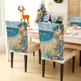 thumbnail image 3 of Decorative Chair Back Cover One Size x2 Chair Cover Dining Chair Slipcovers Chair Back Decoration Festival Chair Decoration Super Sea, 3 of 6
