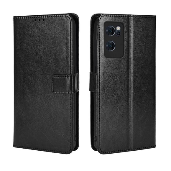 Funda tipo libro para OPPO Reno 7 5G, cartera todo‑en‑uno, funda multifuncional con tarjetero y correa de muñeca desmontable