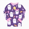 thumbnail image 6 of KPVEVIQ Toddler Boys Girls Halloween Pumpkin Pajamas Cute Ghost Print Pjs for Boy Girl Jammies Little Kids Skeleton Skull Sleepwear Clothes Sets,5-6 Y, 6 of 9