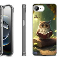 Shockproof Protective Phone Case for iPhone 16e, by OneToughShield - Owl Reading