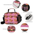 thumbnail image 3 of FORMRS Student Lunch Bag Insulated Reusable Cooler Box with Zipper Pockets, Pink Doughnuts, 3 of 9