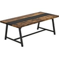 thumbnail image 2 of Finmind Executive Office Desk, Large Workspace, Modern Adult Writing Table, 70.87" L x 33.46" W x 29.92" H (Rustic Brown & Black), 2 of 7