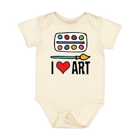 

Inktastic Painting I Love Art Gift Baby Boy or Baby Girl Bodysuit