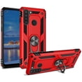 thumbnail image 1 of [PST] Samsung Galaxy A21 Kickstand Rotating Ring Case, Heavy Duty Hybrid Shock Absorption Rugged Hard Phone Case Cover with Ring Stand Fits Magnetic Car Mount, 1 of 2